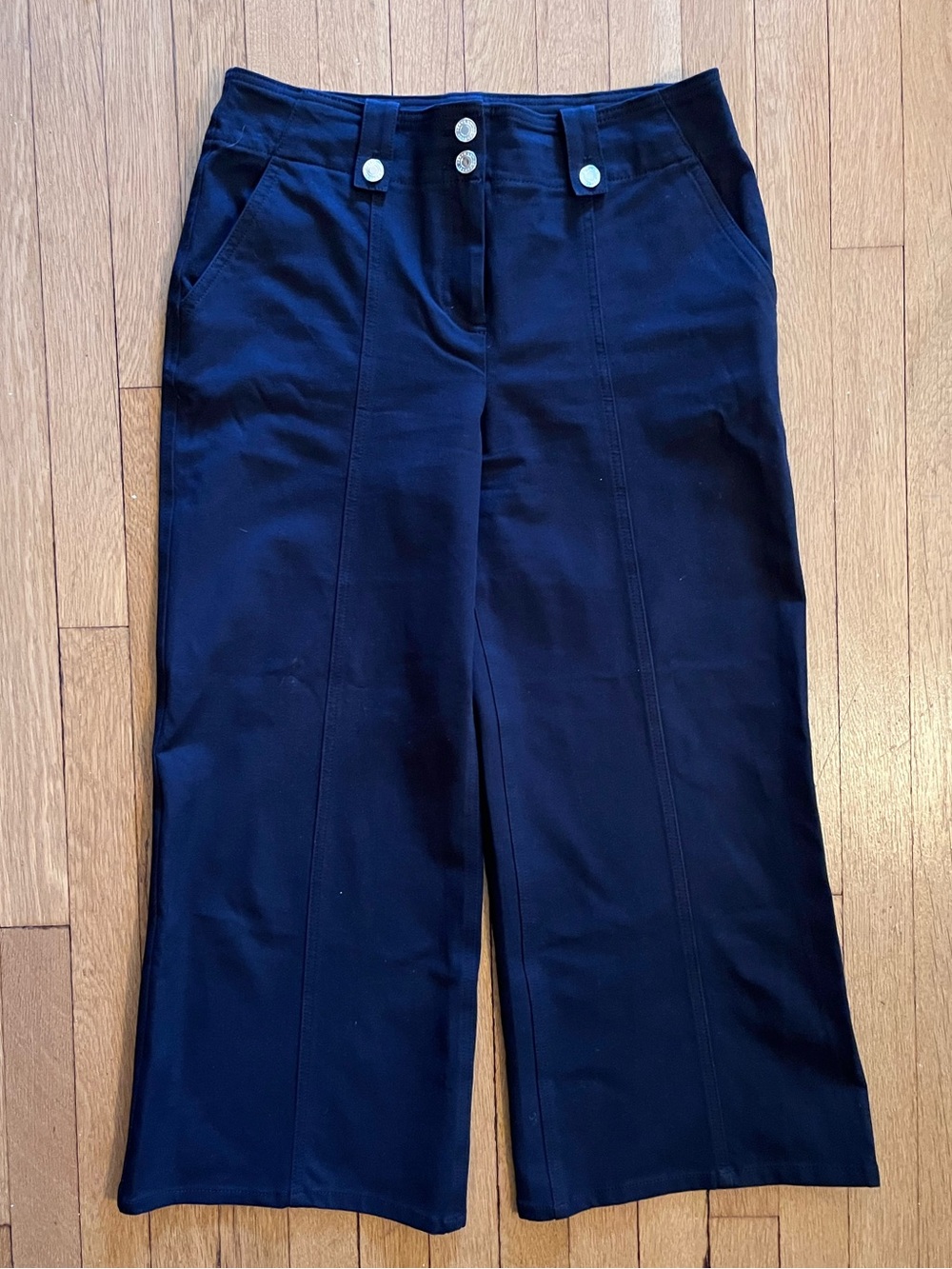 Cropped Black Derek Lam Cotton Pants with Stretch